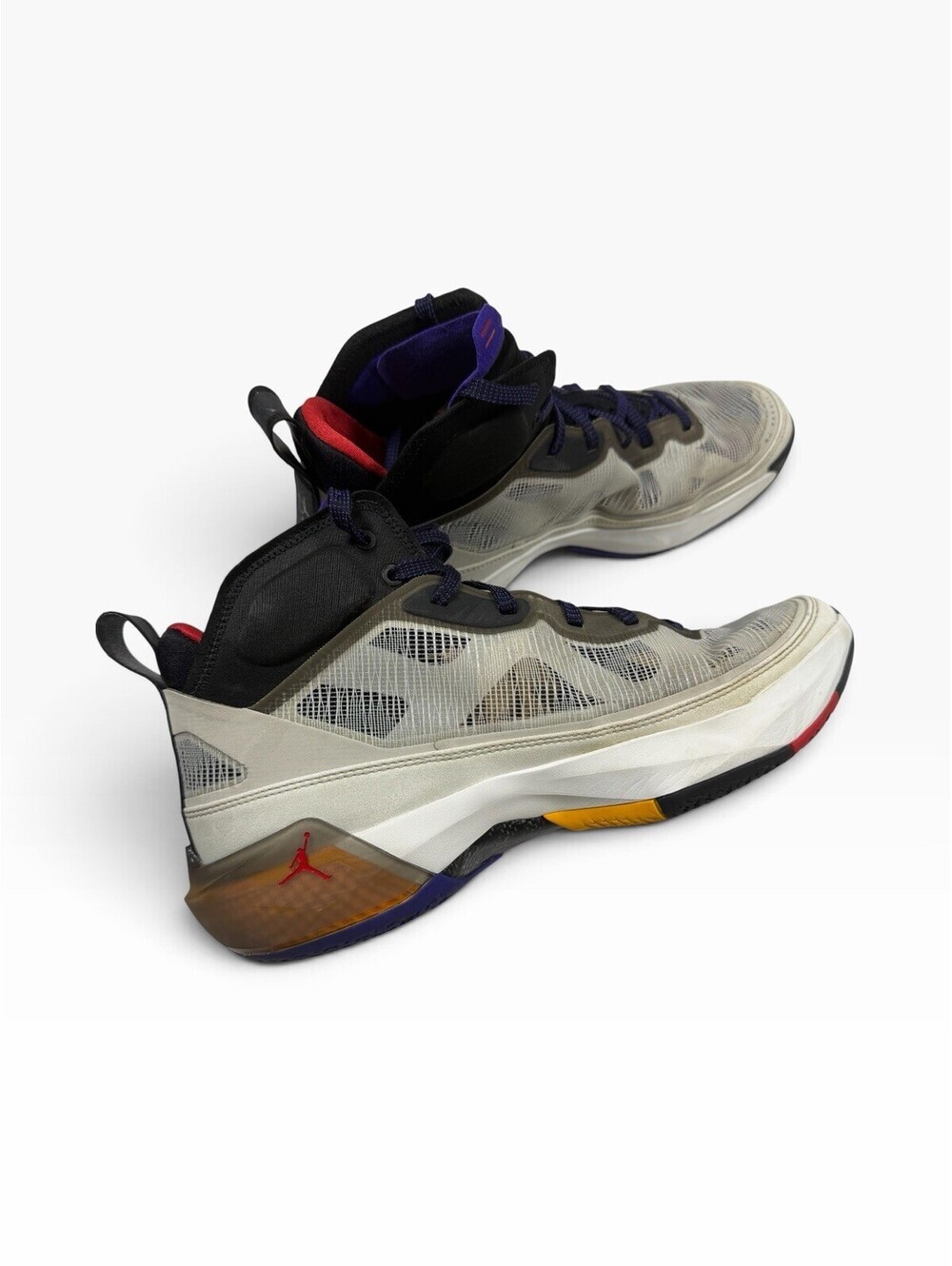 Nike Air Jordan 37 Beyond Borders Light Bone Fire Red Black, Men’s US 11.5 - Picture 6 of 15